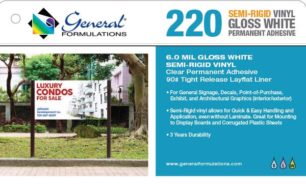 GF 220 Gloss White Semi-Rigid Vinyl – Supplies Unlimited Inc.